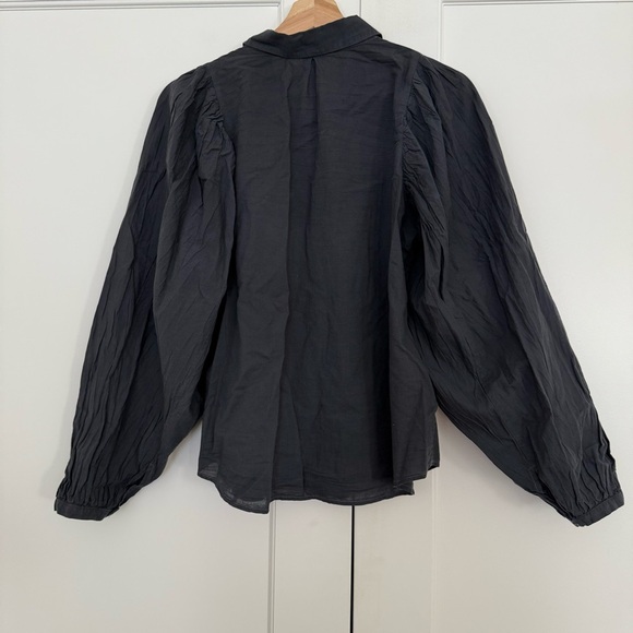 Caron Callahan Alastair Cotton Shirt - Charcoal Batiste - Picture 3 of 7